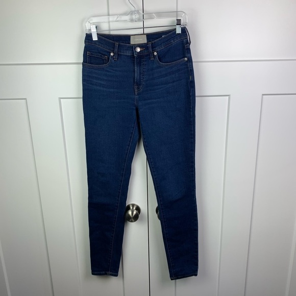 Everlane Size 28 TALL 28L Blue Skinny Stretch Mid Rise Jeans - Picture 1 of 6